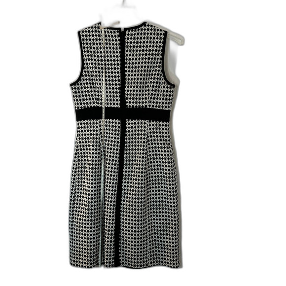 Calvin Klein Sleeveless Black and White Mini Dress Back Zip with Pockets - Picture 6 of 9